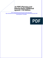 Ebook Ebook PDF Planning and Administering Early Childhood Programs 11th Edition PDF