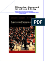 Ebook PDF Supervisory Management 9th Edition by Donald C Mosley PDF