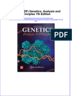 FULL Download Ebook PDF Genetics Analysis and Principles 7th Edition PDF Ebook