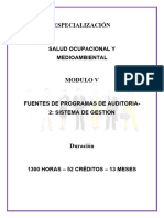 5) Fuentes de Programas de Auditoria - 2 Sistema de Gestión