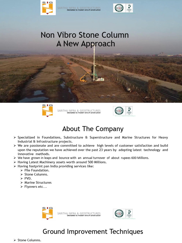 Non-Vibro Stone Column Technique | PDF | Home & Garden | Technology ...