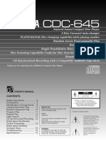 Yamaha CDC-645 CD Player Owner's Manual