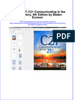 Ebook PDF c21 Communicating in The 21st Century 4th Edition by Baden Eunson PDF