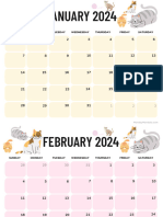 Printable 2024 Calendars Cats Landscape