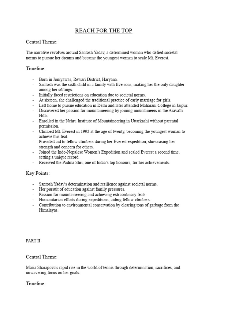 Reach for the top class ix pdf