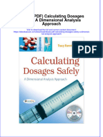 Ebook PDF Calculating Dosages Safely A Dimensional Analysis Approach PDF