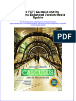 Ebook PDF Calculus and Its Applications Expanded Version Media Update PDF