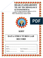 Data Structures Lab Record