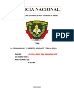 La Criminalidad El Aspecto Biológico y Psicológico TC III