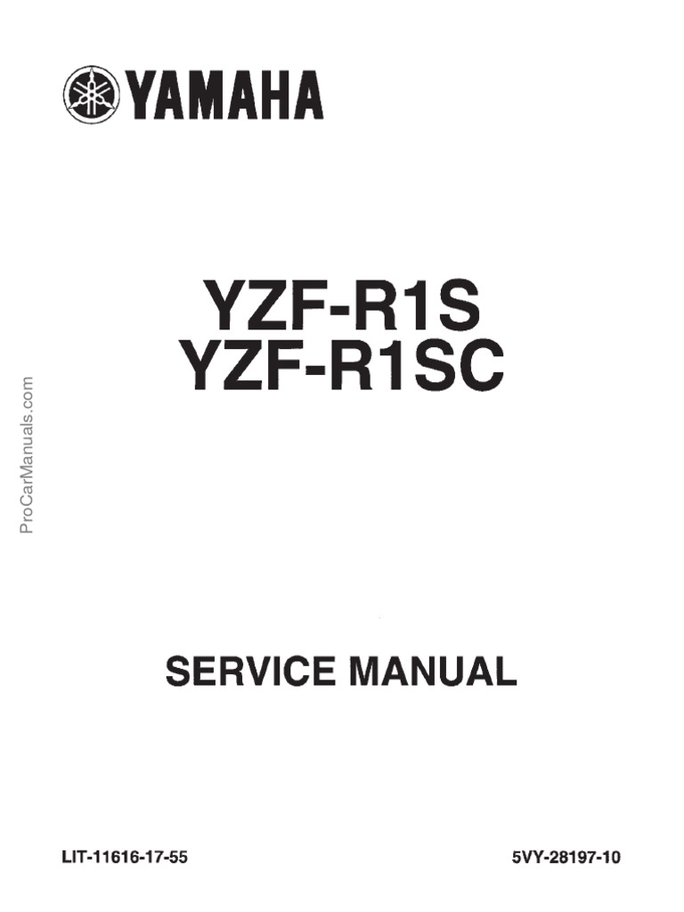 2004 Yamaha R1 Service Manual | PDF | Piston | Clutch