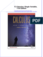 Ebook PDF Calculus Single Variable 11th Edition PDF