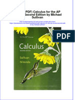 Ebook PDF Calculus For The AP Course Second Edition by Michael Sullivan PDF