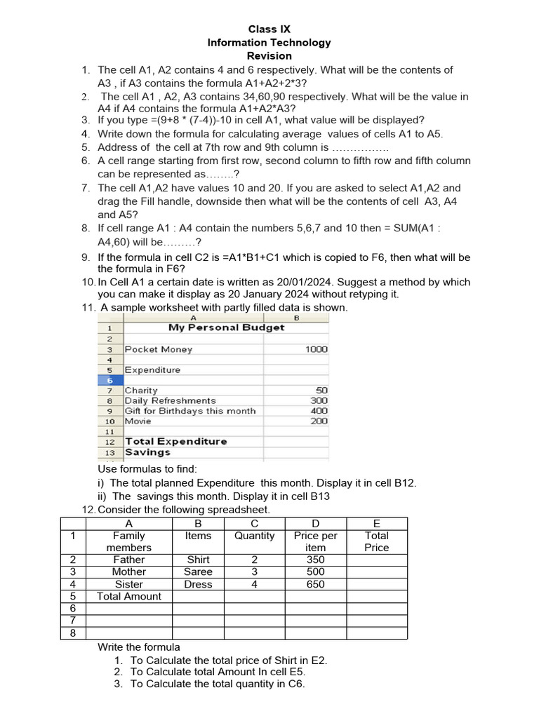 Class 9 Revision | PDF