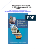 Ebook PDF California Politics and Government A Practical Approach 14th Edition 2 PDF