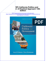 Ebook PDF California Politics and Government A Practical Approach 14th Edition PDF