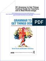 FULL Download Ebook PDF Grammar To Get Things Done A Practical Guide For Teachers Anchored in Real World Usage PDF Ebook