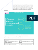 Difference Between Democracy and Republic