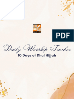 YC Daily Worship Tracker - Dhul Hijjah 2023