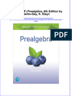 Ebook Ebook PDF Prealgebra 8th Edition by Martin Gay K Elayn PDF