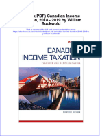 Ebook PDF Canadian Income Taxation 2018 2019 by William Buckwold PDF