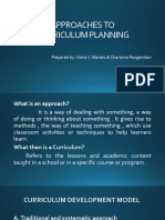 Approaches To Curriculum Planning Report