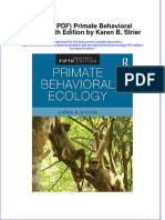 Ebook Ebook PDF Primate Behavioral Ecology 5th Edition by Karen B Strier PDF