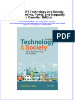 Ebook PDF Technology and Society Social Networks Power and Inequality 3rd Canadian Edition PDF