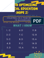 Physical Education 2 LAS  4 Output