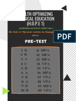 Physical Education 2 LAS 1 Output