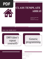 Class Template Array