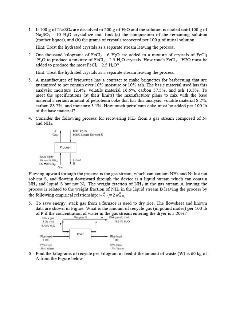 Sample Problem Mod 3 CPC | PDF | Water | Ammonia