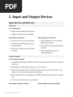 2 Input and Output Devices