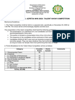 Talent Show Competition Mechanics and Rubrics