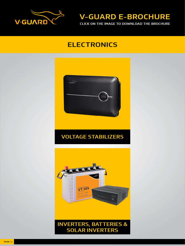 V Guard E Brochure | PDF | Technology & Engineering