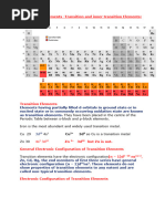 0 - D and F Block Elements