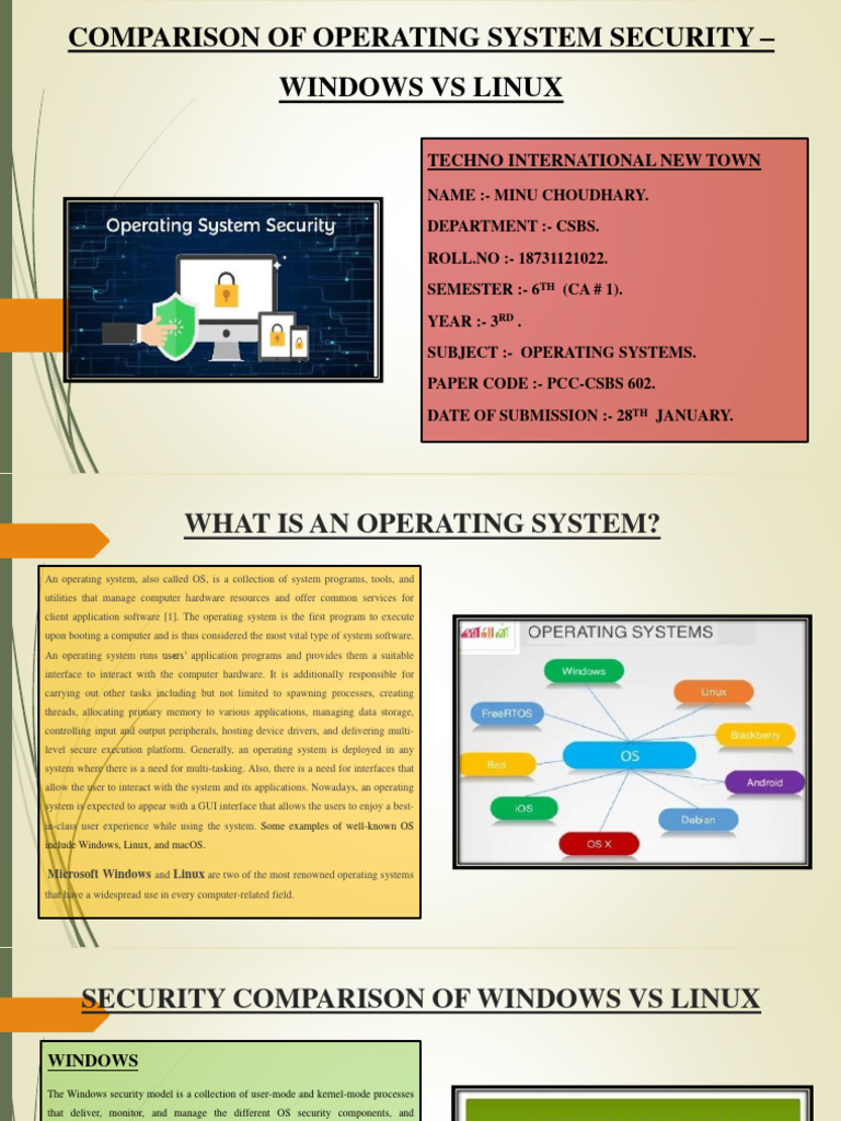 Comparison of Operating System Security - Windows Vs Linux: Techno ...
