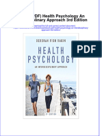 FULL Download Ebook PDF Health Psychology An Interdisciplinary Approach 3rd Edition PDF Ebook
