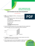 CBT Centre Requirements