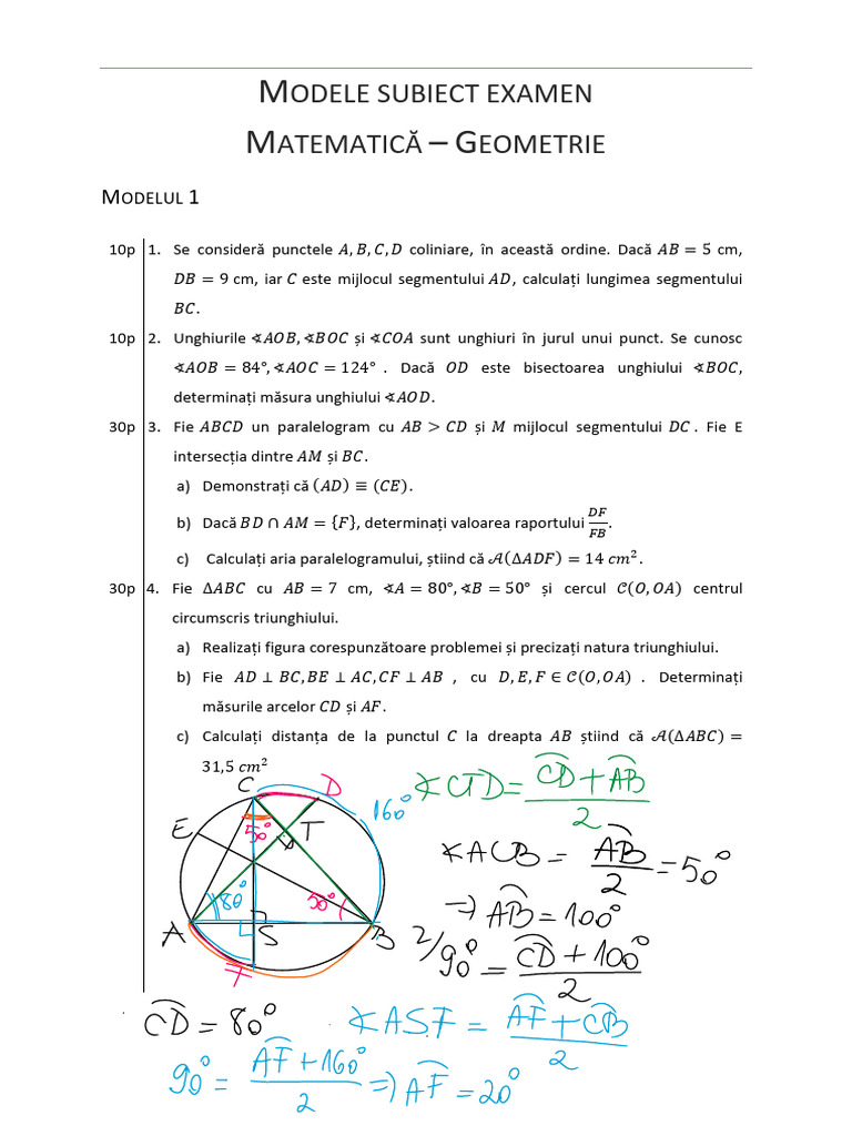 Model Subiecte Examen | PDF