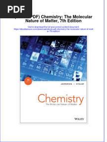 Ebook PDF Chemistry The Molecular Nature of Matter 7th Edition PDF