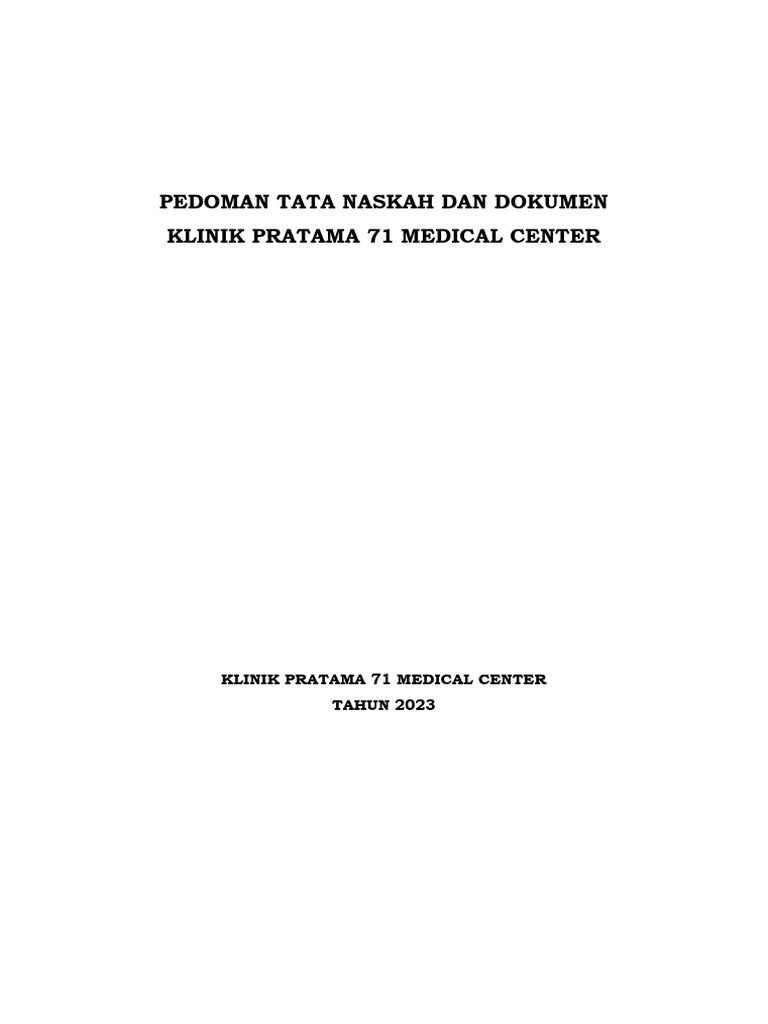 Contoh Pedoman Tata Naskah | PDF