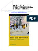 Ebook PDF Cherokee Removal A Brief History With Documents Bedford Cultural Editions 3rd Edition PDF