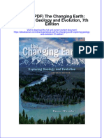 Ebook PDF The Changing Earth Exploring Geology and Evolution 7th Edition PDF