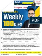 Weekly MCQ Class 1 30th July To 5th August by Ashish Gautam Sir