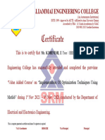 Dhinesh Value Added Course