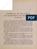 Gorovei, Artur, Formule de Politeta in Scrisorile Batranilor Nostri, RFR, An.4, Nr.11, 1937, p.359-375