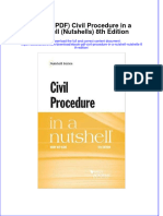 Ebook PDF Civil Procedure in A Nutshell Nutshells 8th Edition PDF