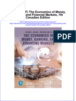 Ebook PDF The Economics of Money Banking and Financial Markets 7th Canadian Edition PDF