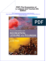 Ebook PDF The Economics of Recreation Leisure and Tourism 5th Edition PDF