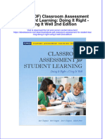 Ebook PDF Classroom Assessment For Student Learning Doing It Right Using It Well 2nd Edition PDF
